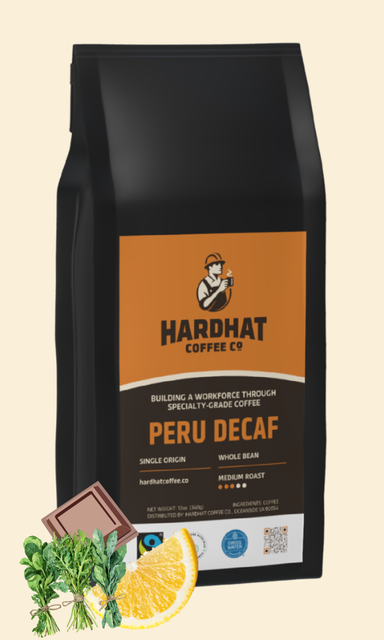 カベチョロ Fairtrade Peru Decaf Coffee | Swiss Water® Process | Hardhat