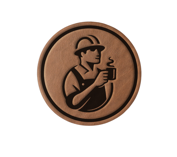 His Leather Coaster