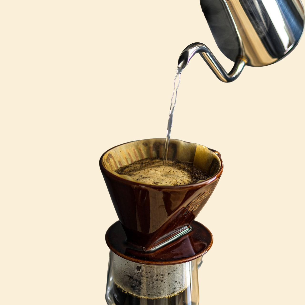 Kalita 102 Ceramic Coffee Dripper - Brown