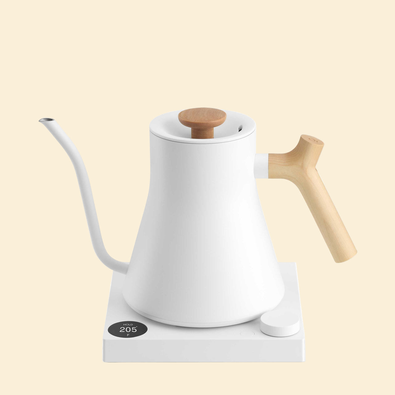 Fellow Stagg EKG Pro Electric Kettle - Matte White w/ Maple