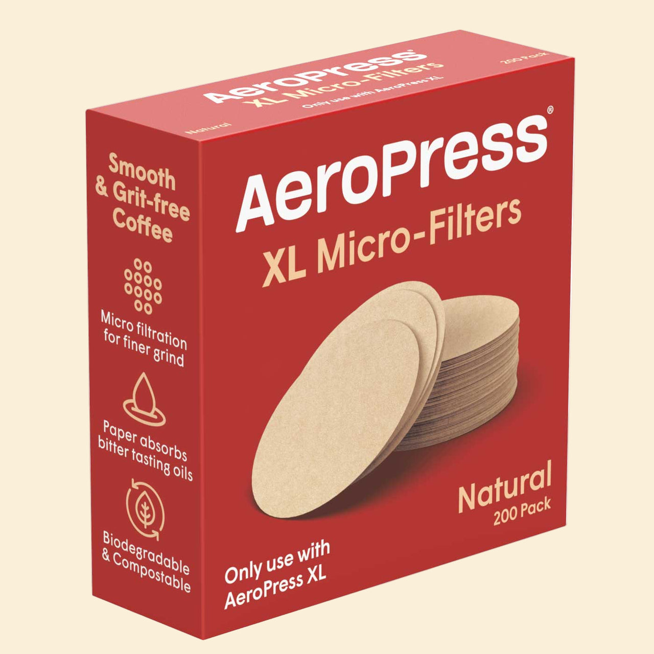 AeroPress XL Natural Paper Filters (200 count)